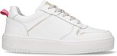 Manfield - Dames - Witte leren sneakers - Maat 41