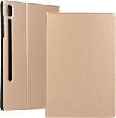 Samsung Galaxy Tab S8+ Hoes - Mobigear - Folio 2 Serie - Kunstlederen Bookcase - Goud - Hoes Geschikt Voor Samsung Galaxy Tab S8+
