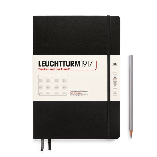 Leuchtturm 1917- Hardcover- B5- 18 x 25.5 cm- Notitieboek – Black- Dot