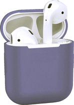Hoesje voor Apple AirPods 1 en 2 - Blauw Grijs - Hoesje Siliconen Case Cover Bescherming