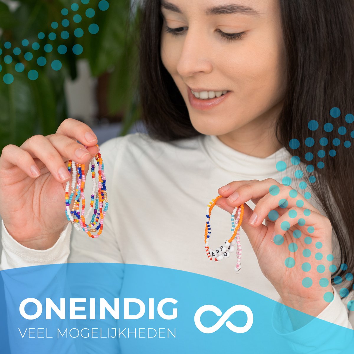BeautyBeads Knutsel Sieradenpakket met +19000 Glaskralen en Letterkralen – Uitgebreide Kralenset met Letters voor Gepersonaliseerde Armbanden en Kettingen – 2mm Kralen - BB105 — afbeelding 11