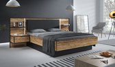 Meubella - Tweepersoonsbed Jacob - Zwart - Eiken - 160x200 cm