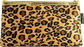 Clavier Toilettas Klein Luipaardprint Goud