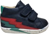 Falcotto velcro lederen sneaker Cayden navy rood/groene bliksem mt 19