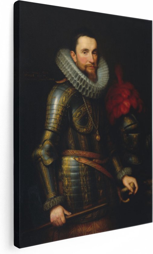 Artaza Tableau sur toile Portrait d'Ambrogio Spinola - Michiel Jansz. van Mierevelt - 60x80 - Art - Impression sur toile