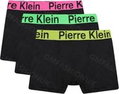 Pierre Klein Neon Boxershort - Onderbroeken - 3 stuks - Jongens - Maat 7/8 jaar – Zwart met neon tailleband