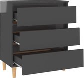 Dressoir 60x35x69 cm spaanplaat hoogglans grijs