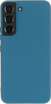 Mobiparts Siliconen Cover Case Samsung Galaxy S22 Blueberry Blauw hoesje