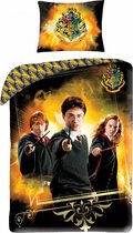 KD® - Harry Potter, Harry&Ron&Hermione - Dekbedovertrek - Eenpersoons - 140 x 200 cm - Katoen