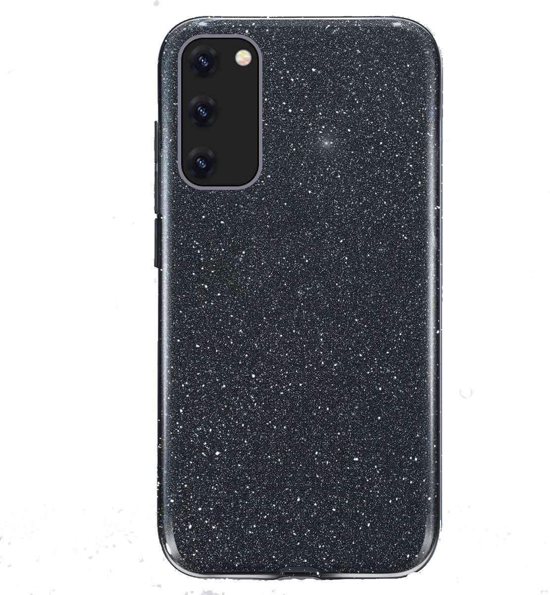 oTronica Backcover glitter Geschikt Voor Samsung Galaxy A12 Hoesje - Grijs