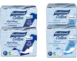 Vuokkoset Maandverband Normal Night Wings Bio — 1 stuks
