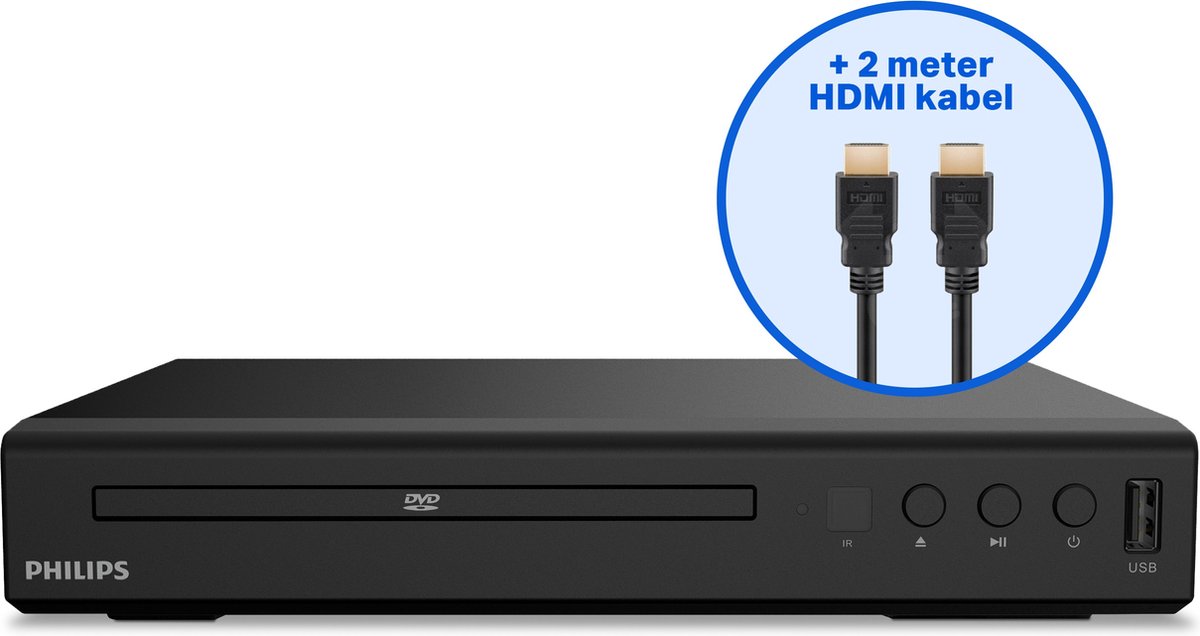 Philips TAEP200 DVD Speler met 2 Meter Valueline HDMI Kabel - DVD-speler  (2000 series)... | bol.com