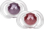 fopspeen Little Gems tritan 13 cm roze/paars 2 stuks