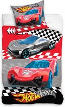 KD® - Hot Wheels - Dekbedovertrek - Eenpersoons - 140 x 200 cm - Katoen