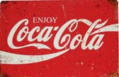 Metalen Wandbord Coca Cola retro mancave bar wanddecoratie