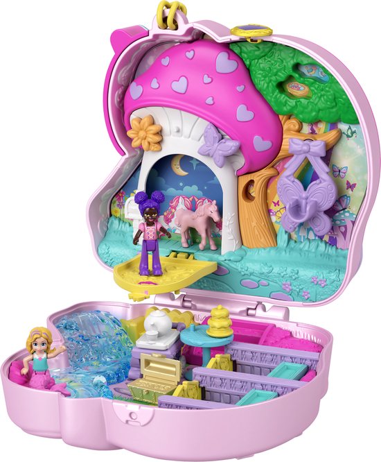 Foto: Polly pocket eenhoorn koffer speelfigurenset