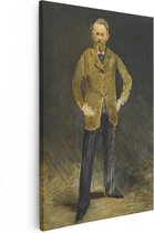 Artaza Canvas Schilderij Zelfportret Édouard Manet - 20x30 - Klein - Kunst - Canvas Print
