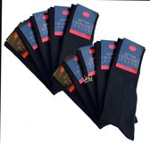 10 paar nette heren sokken - Comfort sokken - Business sokken - Maat 46-49 - Zwart - Multipack - Mega pack