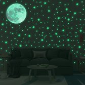 Glow in the dark maan en sterren stickers (333 stuks) | Slaapkamer