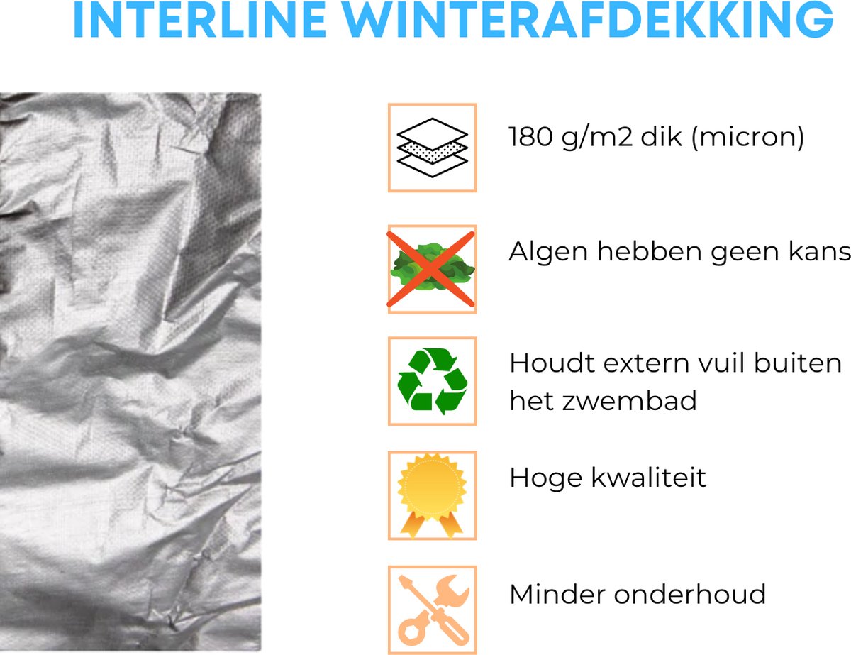 Interline Bâche d’hivernage - Ovale - 975 x 490 cm
