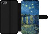 Bookcase Geschikt voor iPhone 8 telefoonhoesje - De Sterrennacht - Vincent van Gogh - Met vakjes - Wallet case met magneetsluiting