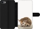 Bookcase Geschikt voor iPhone SE 2020 telefoonhoesje - Egel - Dieren - Kinderen - Jongens - Meisjes - Met vakjes - Wallet case met magneetsluiting