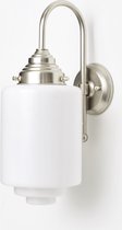 Art Deco Trade - Wandlamp Getrapte Cilinder Medium Meander Matnikkel