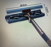 Joybos Ramenwasser - Telescopische Raamwisser - Raam Stofzuiger - Uitschuifbare wisser - Verstelbare Raamwisser - Mopgrootte 28,5 cm bij 7 cm - Bruin
