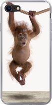 Geschikt voor iPhone SE 2020 hoesje - Aap - Dieren - Kinderen - Orang Oetan - Jongetjes - Meisjes - Siliconen Telefoonhoesje