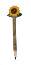 Houten Pen Zonnebloem, hout, 6x1,5x20,5cm