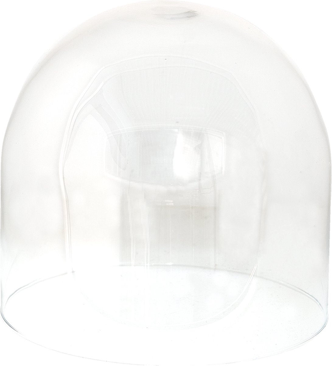 Clayre & Eef Cloche Ø 22x23 cm Blanc Bois Verre Rond