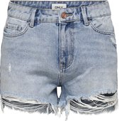 Only Broek Onlpacy Hw Dnm Shorts Noos 15256232 Light Blue Denim Dames Maat - L