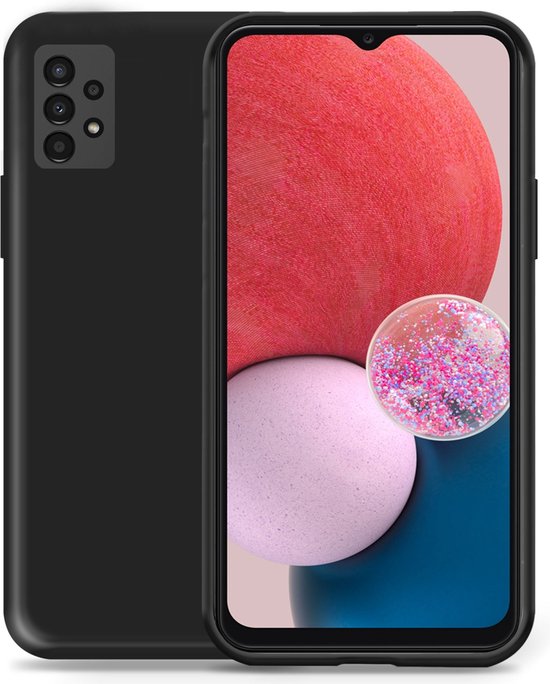 Coque Samsung A13 4G - Coque arrière en daim Zwart