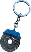 Auto Sleutelhanger - Lichtblauwe Remklauw op Remschijf - Voor oa. Volkswagen / Kia / Mercdes / Opel / Ford / Bmw / Ferrari / Audi / Nissan / Honda / Race Auto - Keychain Sleutel Ha
