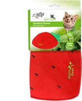 AFP Green Rush Strawberry Speelmat - bevat catnip kattenkruid - voorzien van een crinkle-geluid - gemaakt van stevig materiaal