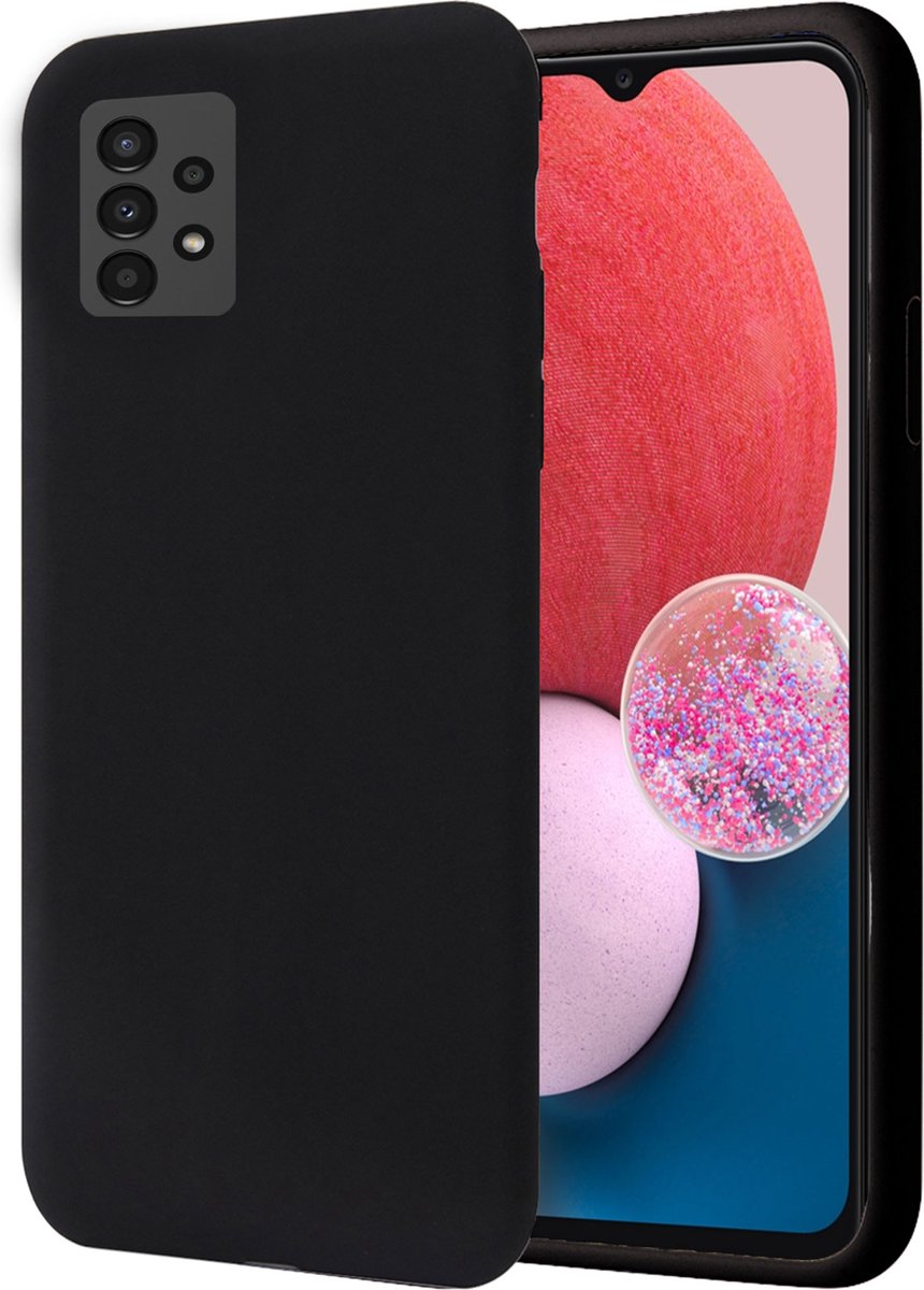 Hoesje geschikt voor Samsung A13 4G - Liquid Back Case Cover Zwart