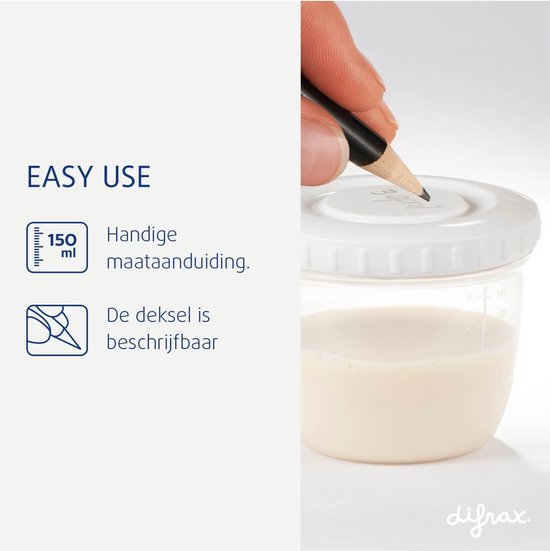 Difrax Moedermelk en babyvoeding bewaarbakjes - 12 stuks — afbeelding 2