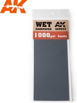 Wet Sandpaper 1000 Grit. 3 Stuks - AK-Interactive - AK-9033
