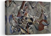 Artaza Canvas Schilderij In Grijs - Wassily Kandinsky - 30x20 - Klein - Kunst - Canvas Print