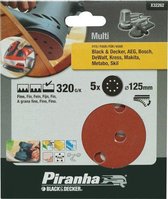 Piranha Schuurschijf  excentrische schuurmachine 125mm, 320K 5 stuks X32262