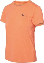 Saucony Time Trail Short Sleeve Dames - sportshirts - oranje - maat S