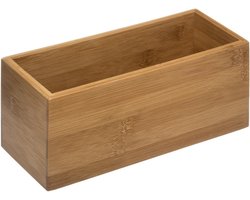 5five Opbergbox - voor Sieraden/make-up - 23 x 9,5 cm - bamboe hout - Nagellak box - Sieraden box - Make-up box - Organizer