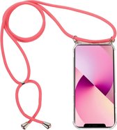 H.K. backcover/achterkant/hoesje met koord zalm geschikt voor Apple iPhone 11