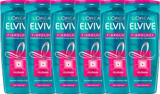 L'Oréal - Elvive - Shampoo - Fibralogy - 6 x 500 ML - Voordeelverpakking -  Voor dikker... | bol.com
