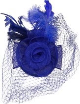 Jessidress® Haarclips Bruiden Hoeden Cocktail Hoed Bruids Accessoires Sluier Haar Clip - Blauw