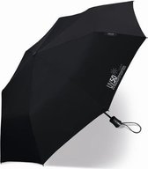 Happy Rain - Mini paraplu met UV bescherming - Automatisch - Zwart - maat Onesize