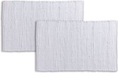 Badmatten - set van 2 - 80 x 50 cm - 100% katoenen badkamertapijt - Badkleed Chindi