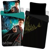 KD® - Harry Potter - Dekbedovertrek - Eenpersoons - Glow in The Dark - 140 x 200 cm - Katoen