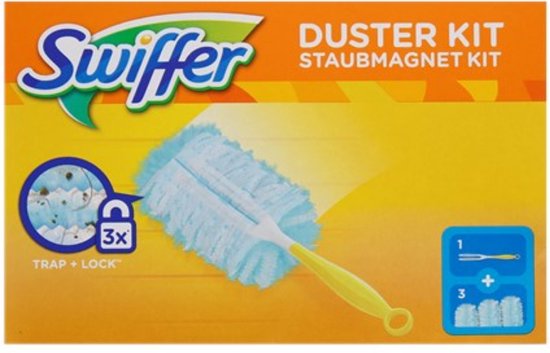 2 x kit de démarrage Swiffer Duster avec 3 recharges (par kit de démarrage) et recharge Swiffer Duster avec 9 pièces