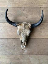 SKULL - Skull buffelschedel - Skull voor aan de muur - Buffelschedel - Wanddecoratie - Dierenschedel - Dierenhoofd - Cadeau - Decoratie - 40 cm breed
